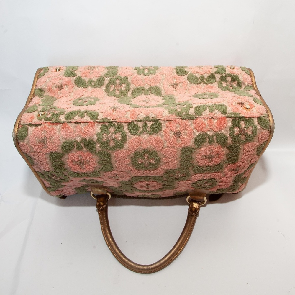 Anthropologie Floral Satchel in Pink and Green - Picture 4 of 8